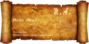 Moór Ábel névjegykártya