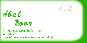 abel moor business card
